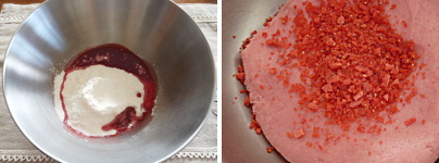 つぶつぶ苺のメロンパン　作り方